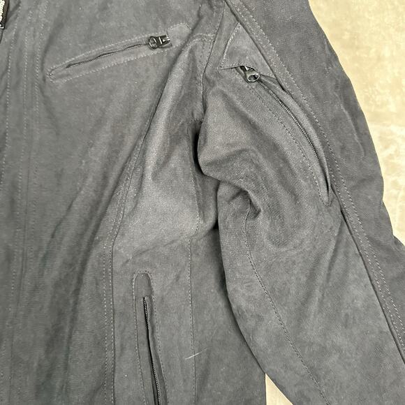 Street & Steel Armored Padded Motorcycle Biker Jacket Black Men’s Size Large - Picture 5 of 15